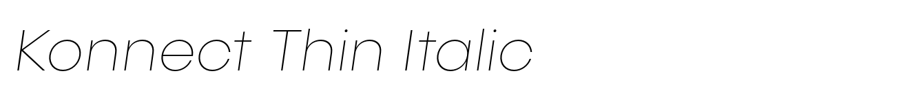 Konnect Thin Italic